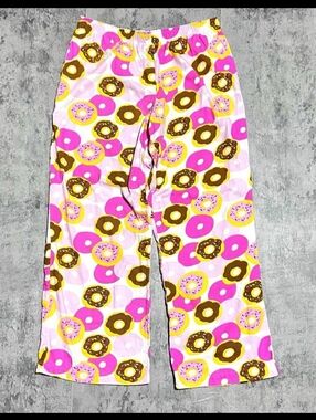 PINK Victoria's Secret  Sprinkle DONUT Flannel Pajama Pants Women’s Large
